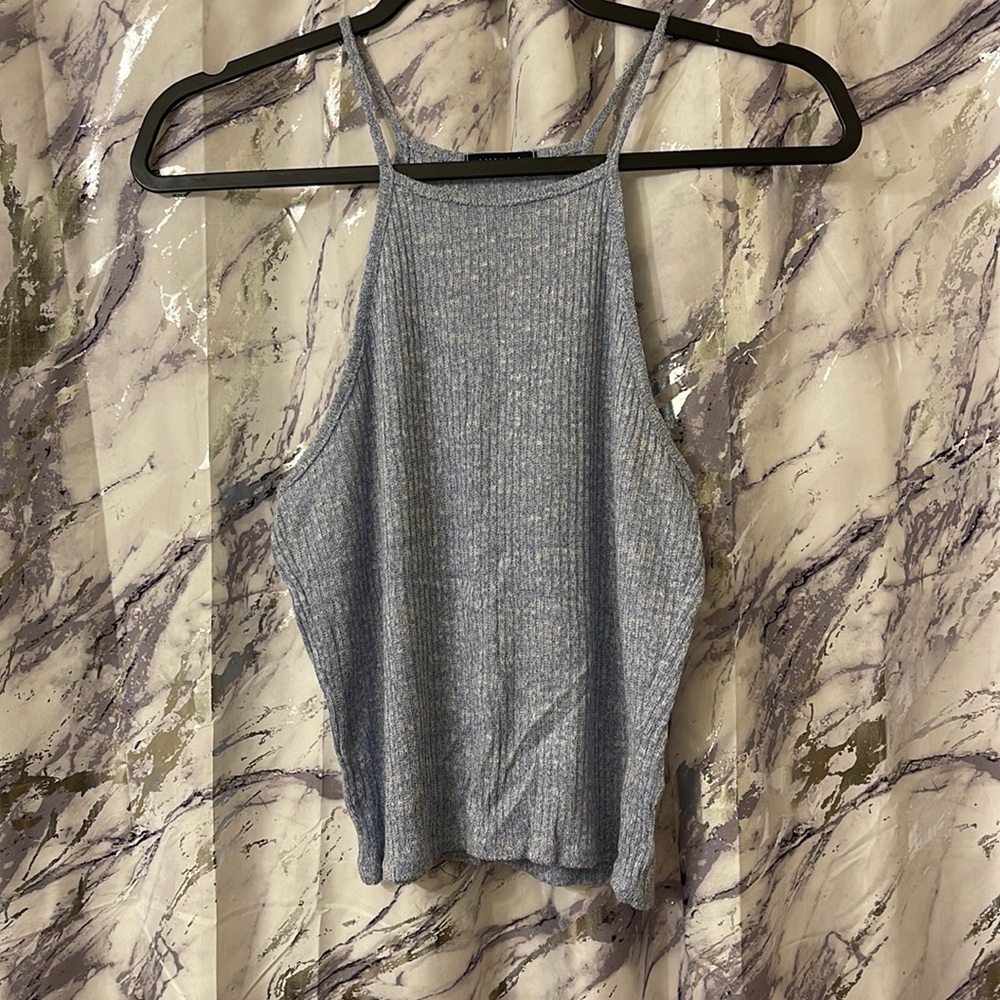 UK2LA BABY BLUE WITH WHITE CROPPED TOP